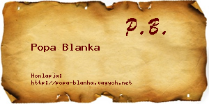 Popa Blanka névjegykártya